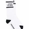 Dsquared2 chaussettes en maille intarsia à logo