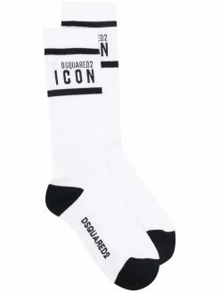 Dsquared2 chaussettes en maille intarsia à logo