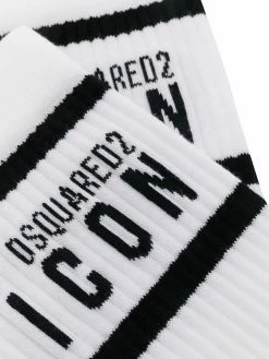 Dsquared2 chaussettes en maille intarsia à logo