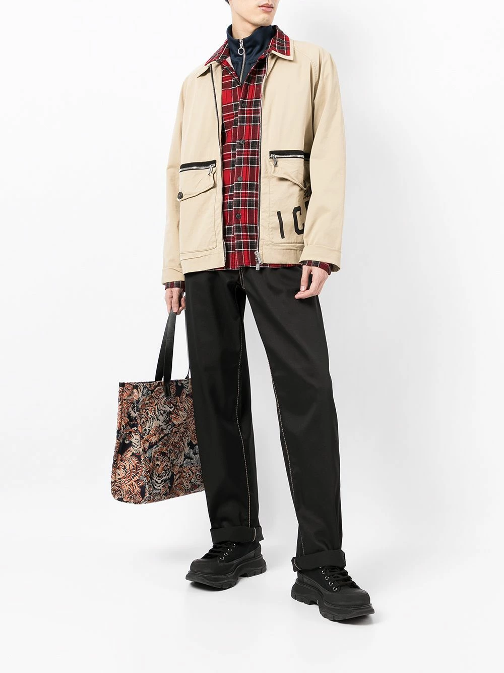 Dsquared2 Bon Rapport Coût-Efficacité Surchemise à logo Icon imprimé vestes légères homme 4 Dsquared2 surchemise à logo Icon imprimé