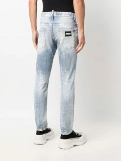 Dsquared2 jean skinny à effet usé