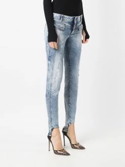 Prix Incroyables Dsquared2 Jean skinny à effet usé jeans skinny femme 11 Dsquared2 jean skinny à effet usé