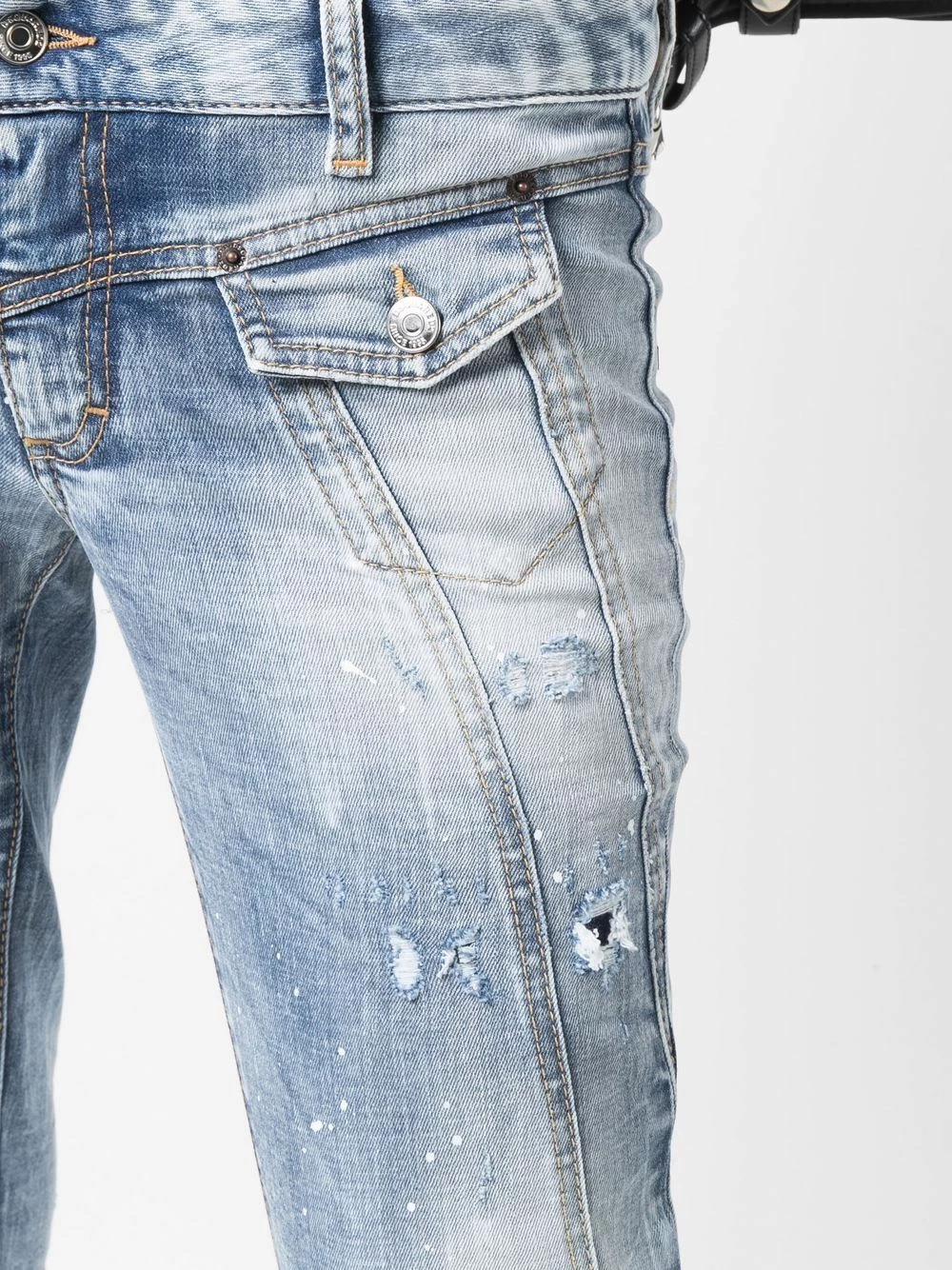 Prix Incroyables Dsquared2 Jean skinny à effet usé jeans skinny femme 7 Dsquared2 jean skinny à effet usé
