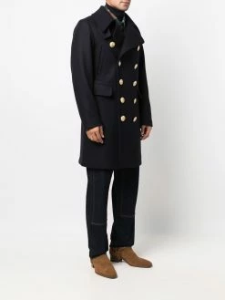 Prix Imbattable Dsquared2 Manteau croisé à détail embossé manteaux croisés homme 9 Dsquared2 manteau croisé à détail embossé