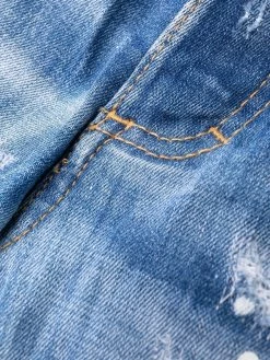 Dsquared2 jean droit Boston à effet taches de peinture