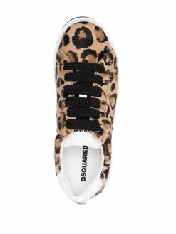 Dsquared2 baskets lacées à imprimé léopard