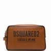 Dsquared2 tousse de toilette en cuir à logo imprimé