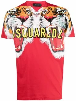 Dsquared2 t-shirt à imprimé tigre