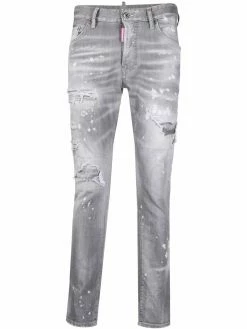 Dsquared2 jean slim à effet usé