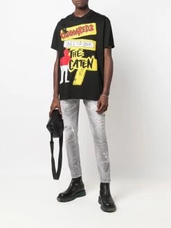 Dsquared2 jean slim à effet usé