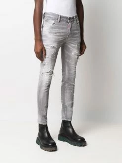 Dsquared2 jean slim à effet usé