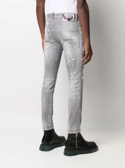 Dsquared2 jean slim à effet usé