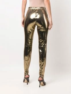 Dsquared2 legging en cuir artificiel à détails sous-pieds