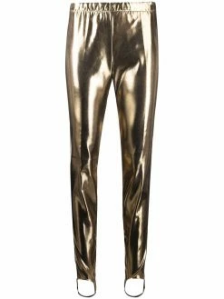 Dsquared2 legging en cuir artificiel à détails sous-pieds