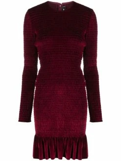 Dsquared2 robe courte volantée en velours