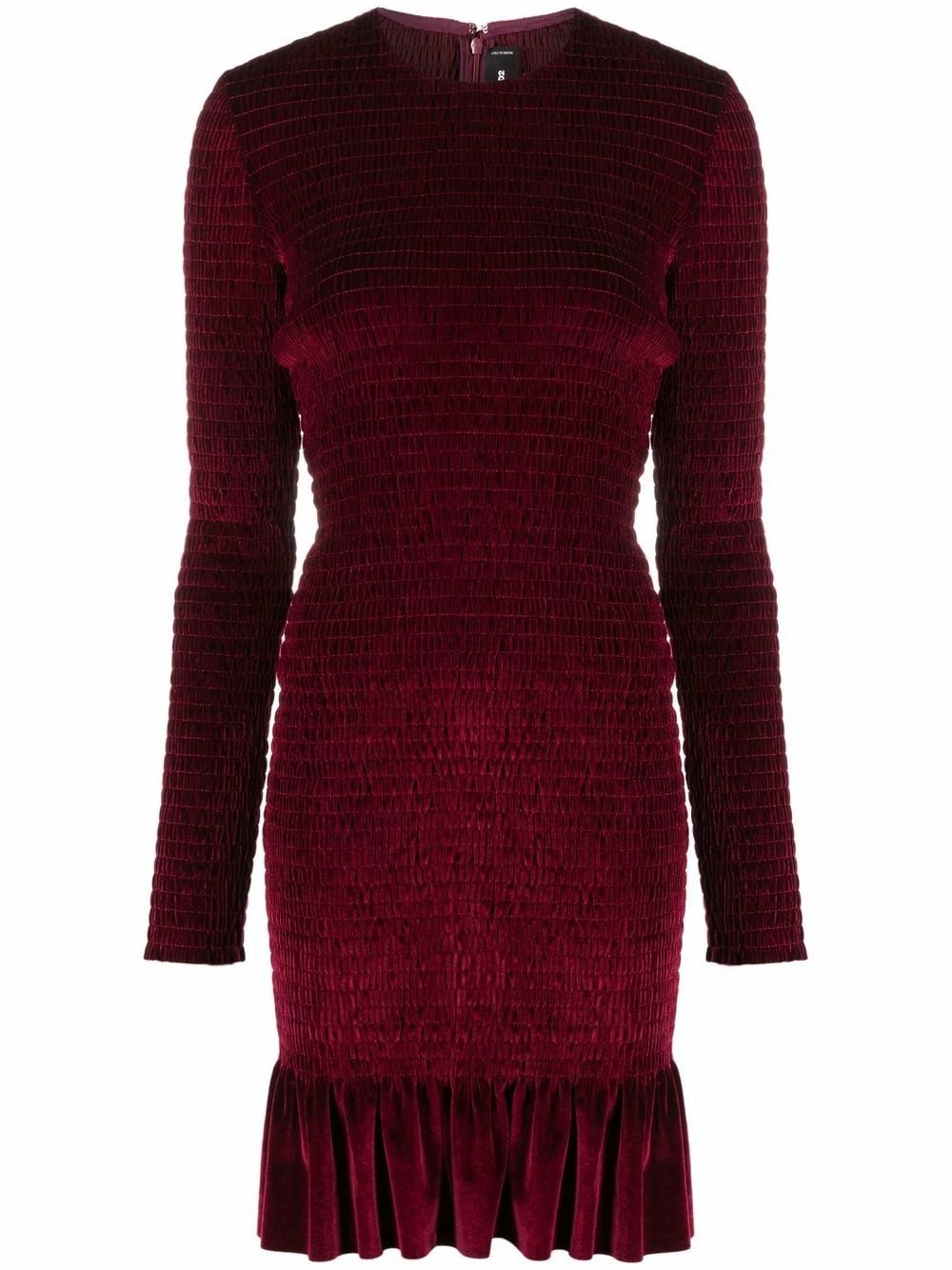 Dsquared2 Robe courte volantée en velours Promos robes de jour femme 3 Dsquared2 robe courte volantée en velours