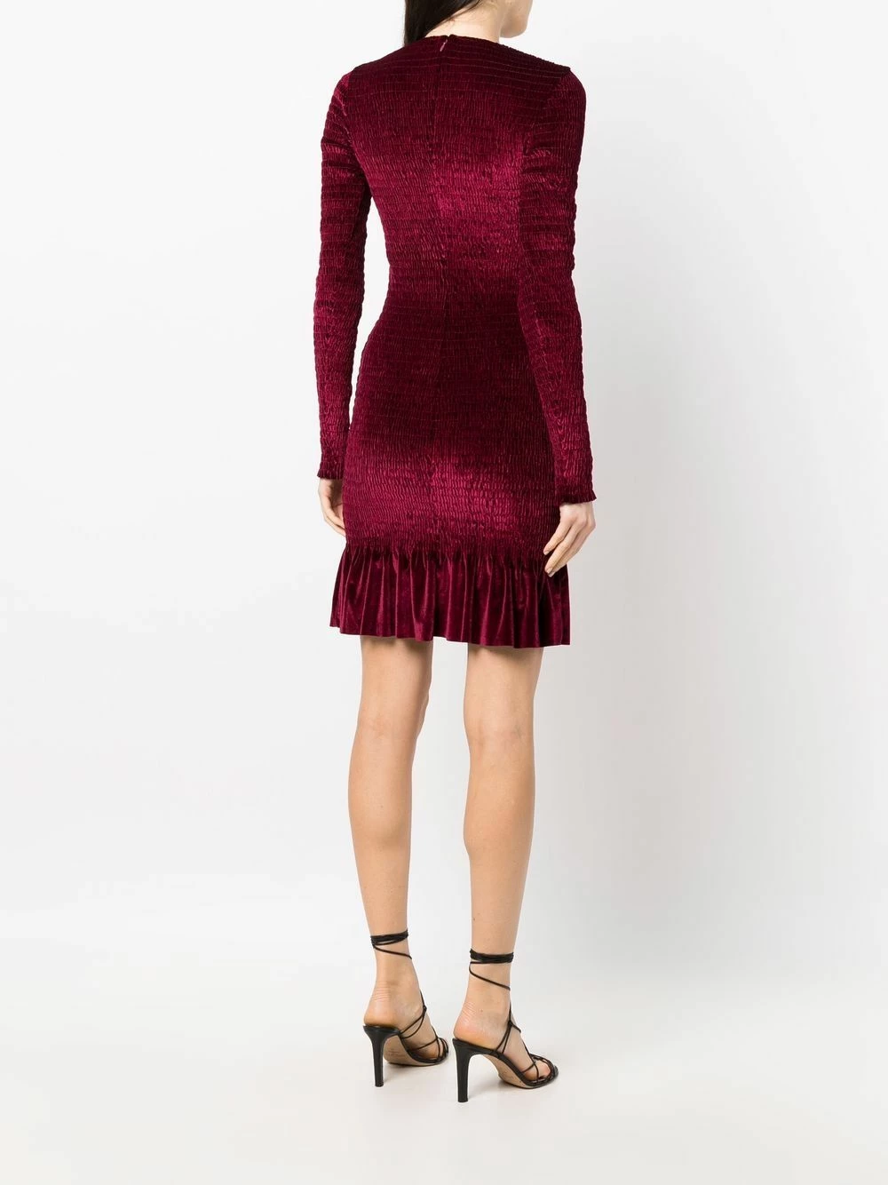 Dsquared2 Robe courte volantée en velours Promos robes de jour femme 6 Dsquared2 robe courte volantée en velours