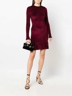 Dsquared2 robe courte volantée en velours