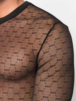 Dsquared2 haut en mesh à manches longues