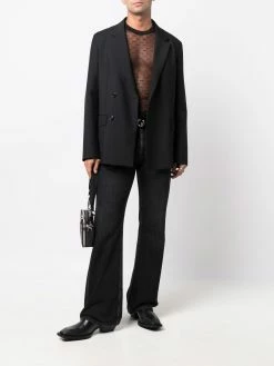 Dsquared2 haut en mesh à manches longues