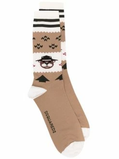 Dsquared2 chaussettes à bords rayés