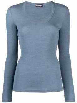 Dsquared2 haut en maille nervurée à encolure arrondie