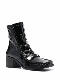 Dsquared2 bottines en cuir à bout carré