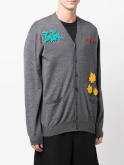 Dsquared2 cardigan en laine vierge à détails appliqués