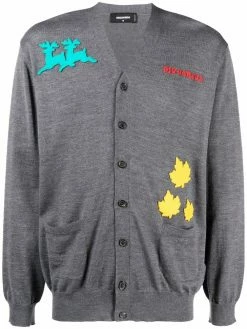 Dsquared2 cardigan en laine vierge à détails appliqués