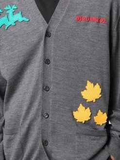 Dsquared2 cardigan en laine vierge à détails appliqués