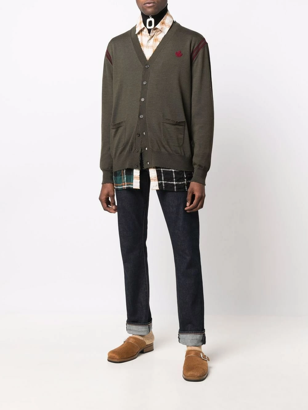 Dsquared2 Produit de première qualité Cardigan à patch Maple Leaf cardigans homme 4 Dsquared2 cardigan à patch Maple Leaf