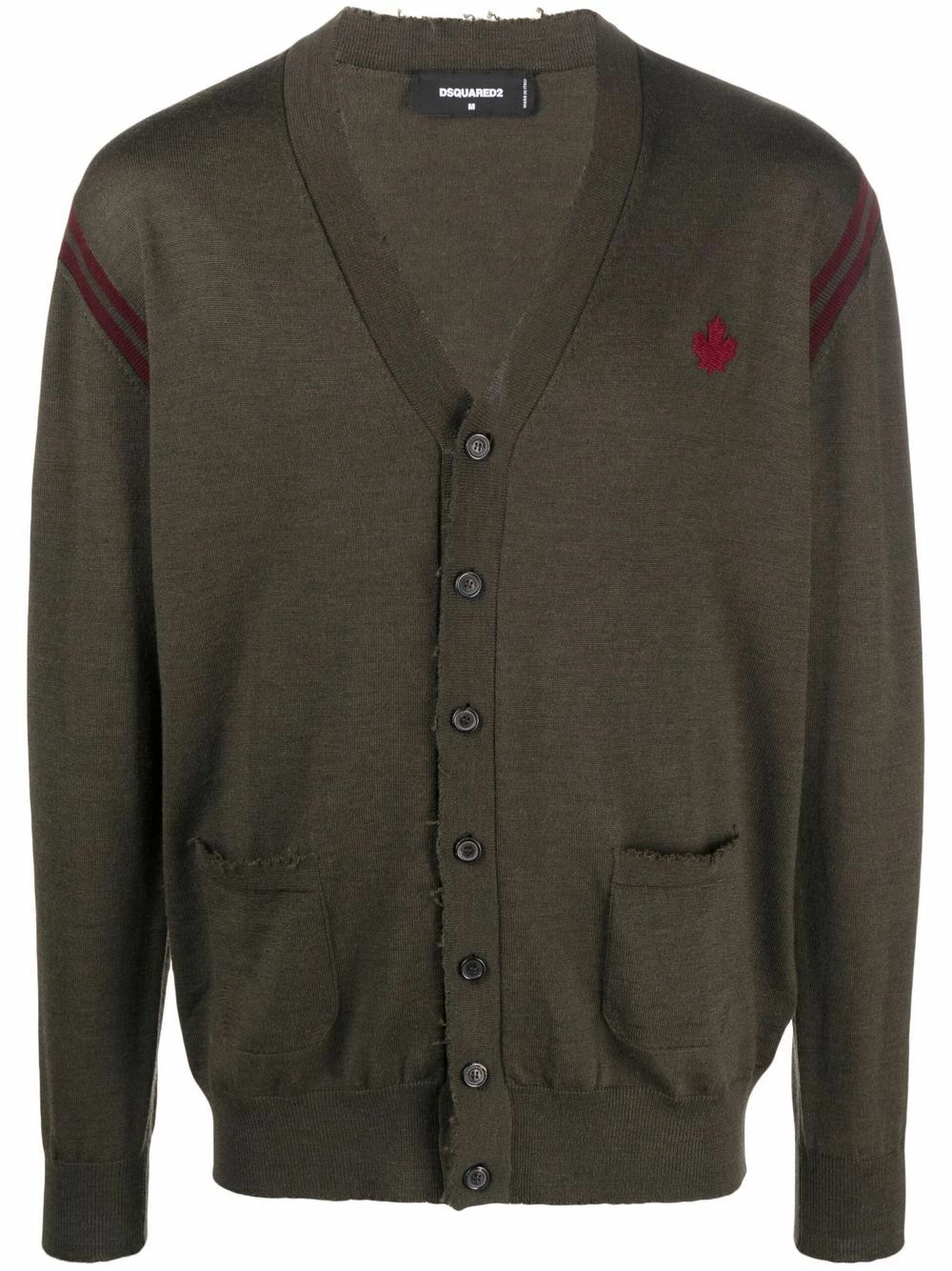 Dsquared2 Produit de première qualité Cardigan à patch Maple Leaf cardigans homme 3 Dsquared2 cardigan à patch Maple Leaf