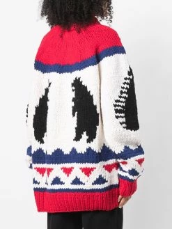 Dsquared2 veste zippée en maille intarsia