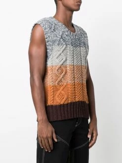 Dsquared2 Débardeur en maille torsadée à effet dégradé Prix Dégriffé pulls homme 9 Dsquared2 débardeur en maille torsadée à effet dégradé