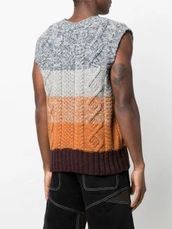 Dsquared2 Débardeur en maille torsadée à effet dégradé Prix Dégriffé pulls homme 10 Dsquared2 débardeur en maille torsadée à effet dégradé