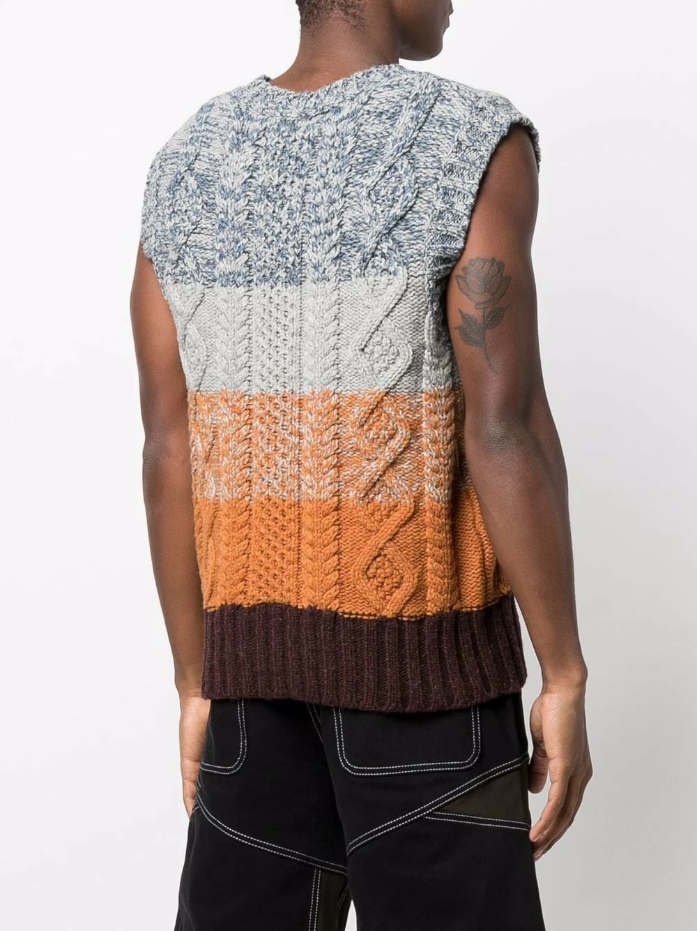 Dsquared2 Débardeur en maille torsadée à effet dégradé Prix Dégriffé pulls homme 6 Dsquared2 débardeur en maille torsadée à effet dégradé