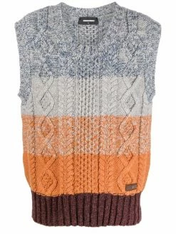 Dsquared2 débardeur en maille torsadée à effet dégradé