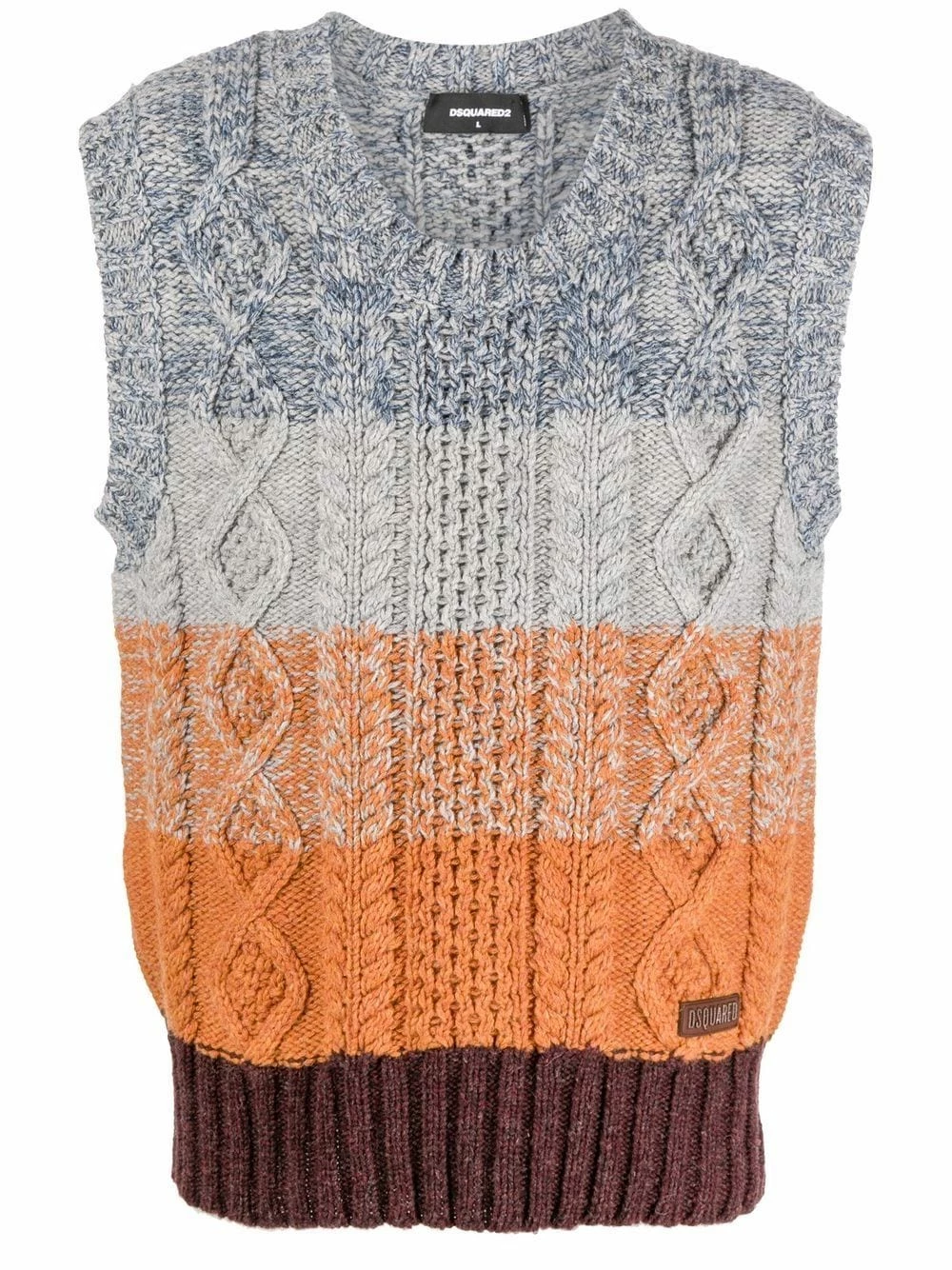 Dsquared2 Débardeur en maille torsadée à effet dégradé Prix Dégriffé pulls homme 3 Dsquared2 débardeur en maille torsadée à effet dégradé