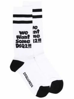 Dsquared2 chaussettes bicolores à slogan imprimé