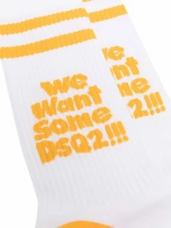 Dsquared2 chaussettes bicolores à slogan imprimé