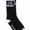 Dsquared2 chaussettes en maille intarsia à logo