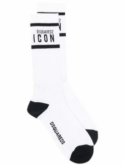 Dsquared2 chaussettes en maille intarsia à logo