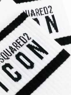 Dsquared2 chaussettes en maille intarsia à logo