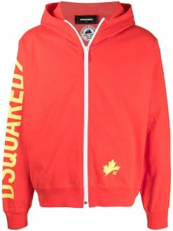 Dsquared2 hoodie zippé à logo imprimé
