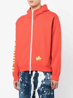 Dsquared2 hoodie zippé à logo imprimé