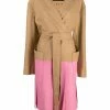 Dsquared2 manteau bicolore à taille nouée