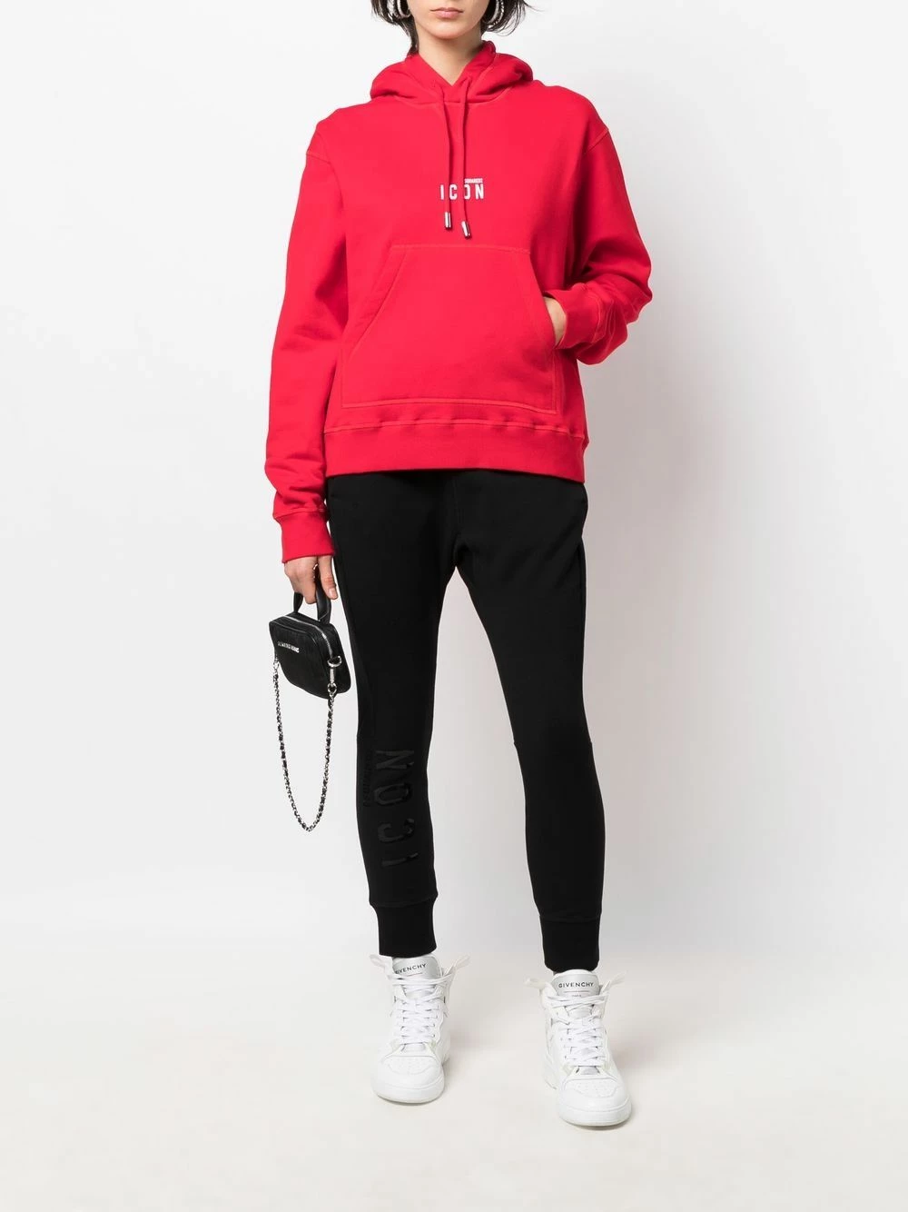 Dsquared2 Pantalon fuselé court à logo imprimé Prix Incroyables pantalons raccourcis femme 4 Dsquared2 pantalon fuselé court à logo imprimé