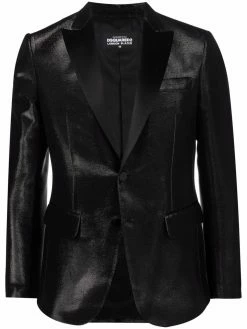 Dsquared2 blazer droit à effet métallisé