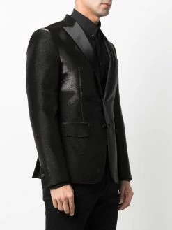 Dsquared2 blazer droit à effet métallisé
