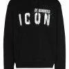 Dsquared2 Icon paint-splatter cotton hoodie